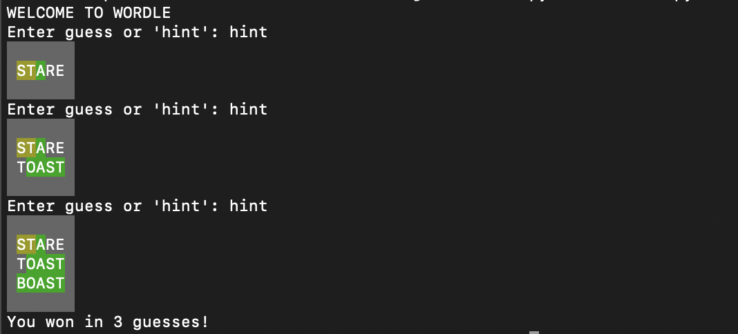 WordleBot project screenshot